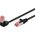 Goobay GOOBAY Patchcord S/FTP Kat. 6 Prosty / Kątowy 90 Czarny 2m