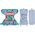 Close Caboo Otulacz, pieluszka wielorazowa V2 Blue Puffin z wkładem babusowym 3-16 kg, 1 szt.