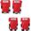 Globber Ochraniacze na łokcie i kolana Globber 529-001 Racing Red Uniwersalny
