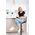 Sofotel Hoker barowy z oparciem Castel czarno-szary