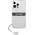 Guess Etui Guess GUHCP13LKB4GGR Apple iPhone 13 Pro Transparent hardcase 4G Grey Strap Charm
