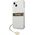 Guess Etui Guess GUHCP13SKB4GBR Apple iPhone 13 mini Transparent hardcase 4G Brown Strap Charm