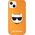 Karl Lagerfeld Etui Karl Lagerfeld KLHCP13SCHTRO Apple iPhone 13 mini pomarańczowy/orange hardcase Glitter Choupette Fluo