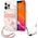 Guess Guess GUHCP13XKMABPI iPhone 13 Pro Max 6,7" różowy/pink hardcase Marble Strap Collection