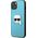 Karl Lagerfeld Karl Lagerfeld KLHCP13SPKMB iPhone 13 mini 5,4" niebieski/blue hardcase Leather Ikonik Karl`s Head Metal