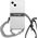 Guess Guess GUHCP13SKC4GBSI iPhone 13 mini 5,4" Transparent hardcase 4G Grey Strap Silver Chain