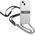 Guess Guess GUHCP13SKC4GBSI iPhone 13 mini 5,4" Transparent hardcase 4G Grey Strap Silver Chain