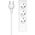 ProXtend Danish IT Power Strip 3-way 3 gniazda 1 m biała (KIT3-KIT01W)
