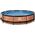 Exit Exit Toys Wood Pool, Frame Pool O 360x76cm, swimming pool (brown, with filter pump)