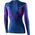 Brubeck LS15690 Bluza damska DRY jeansowy/fioletowy S