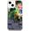 Guess Guess GUHCP13SLFLSB iPhone 13 mini 5,4" niebieski/blue hardcase Flower Liquid Glitter