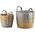 Affek Design BALI KOMPLET 2 KOSZY trawa morska 33x33xH:26/24x24xH:21cm