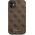 Guess Guess GUHCN61G4GFBR iPhone 11 6,1" brązowy/brown hard case 4G Metal Gold Logo