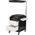 Activeshop POMOCNIK - TABORET DO PEDICURE 16 PLUS CZARNY/BIAŁY