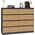 Topeshop KOMODA MALWA M8 120 - ANTRACYT / DĄB ARTISAN
