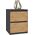 Topeshop SZAFKA STOLIK NOCNY 2 SZUFLADY W2 ANTRACYT / DĄB ARTISAN