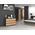 Topeshop KOMODA MALWA 6 SZUFLAD M6 120 - ANTRACYT / DĄB ARTISAN