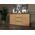 Topeshop KOMODA 2D3S 120CM 3 SZUFLADY 2 DRZWI ANTRACYT DĄB ARTISAN
