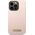 Guess Etui Guess GUHMP14XSBPLP Apple iPhone 14 Pro Max różowy/pink hard case Silicone Logo Plate MagSafe