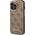 Guess Etui Guess do iPhone 14 Pro Max 6,7" brązowy/brown hard case 4G Vintage Gold Logo