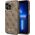 Guess Etui Guess do iPhone 14 Pro 6,1" brązowy/brown hard case 4G Vintage Gold Logo