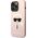 Karl Lagerfeld Etui Karl Lagerfeld do iPhone 14 Pro 6,1" hardcase jasnoróżowy/light pink Silicone Karl`s Head Magsafe