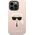Karl Lagerfeld Etui Karl Lagerfeld do iPhone 14 Pro Max 6,7" hardcase jasnoróżowy/light pink Silicone Karl`s Head Magsafe
