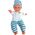 LeanToys Lalka Bobas Niebieska Piżama w Paski 30 cm