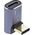 Adapter USB InLine InLine® USB4 Adapter, USB Type-C male/female up/down angled, aluminium, grey