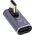 Adapter USB InLine InLine® USB4 Adapter, USB Type-C male/female vertical right/left angled, aluminium, grey