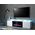 Cama Meble Szafka RTV EVA z kominkiem elektrycznym 180x40x52 biały/biały połysk