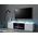 Cama Meble Szafka RTV EVA z kominkiem elektrycznym 180x40x52 biały/biały połysk