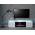 Cama Meble Szafka RTV EVA z kominkiem elektrycznym 180x40x52 biały/biały połysk