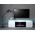 Cama Meble Szafka RTV EVA z kominkiem elektrycznym 180x40x52 biały/biały połysk