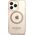 Guess Guess GUHMP13LHTCMP iPhone 13 Pro / 13 6,1" różowy/pink hard case Gold Outline Translucent MagSafe NoSize