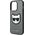 Karl Lagerfeld KARL LAGERFELD IPHONE 14 PRO MAX SILVER CHOUPETTE HEAD PATCH KLHCP14XSAPCHG