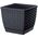 Prosperplast Doniczka kwadratowa RATOLLA SQUARE DRLK250-S433, Kolor Antracyt, Prosperplast, Wymiary 24x24x22 cm