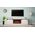 Cama Meble Szafka RTV GRANERO+kominek 200x56,7x35 biały/biały połysk