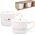 Orion Kubki / filiżanki z uchem ceramiczne białe SERDUSZKA zestaw 2 szt. 200 ml