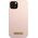 Guess Guess GUHMP13MSBPLP iPhone 13 6,1" różowy/pink hard case Silicone Logo Plate MagSafe