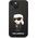 Karl Lagerfeld Etui Karl Lagerfeld KLHMP14MSNIKBCKApple iPhone 14 Plus hardcase czarny/black Silicone Ikonik Magsafe