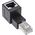 InLine InLine® patch cord adapter Cat.6A, RJ45 plug / socket, angled 90° upwards