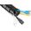 Organizer InLine InLine® Cable duct flexible, vertical for tables, 2 chambers, 0.80m, black