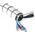 Organizer InLine InLine® Cable duct flexible, vertical for tables, 2 chambers, 0.80m, white