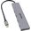 HUB USB InLine InLine® USB 3.2 Gen.2 Hub, USB Type-C to 4 Port Type-C (1 Port power through up to 100W), OTG, aluminum housing, gray, without power supply unit