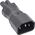 InLine InLine® Power supply adapter IEC 60320 C14 / C7, 3-pin cold device cable to 2-pin