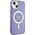 Guess Guess Glitter Gold MagSafe - Etui iPhone 14 Plus (Purpurowy)