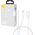 Kabel USB Baseus USB-A - USB-C + microUSB + Lightning 0.5 m Biały (P10320105221-01)
