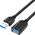 Kabel USB Vention USB-A - USB-A 1 m Czarny (VAS-A45-B100)