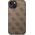 Guess Guess GUHCP15MG4GFBR iPhone 15 Plus 6.7" brązowy/brown hard case 4G Metal Gold Logo
